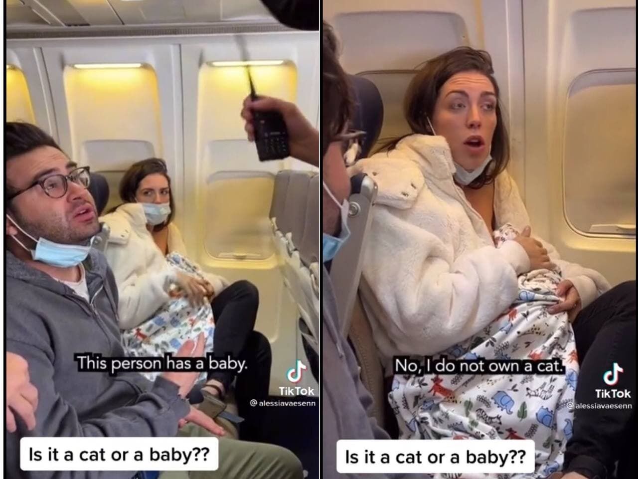 Пасажирка заперечувала звинувачення, продовжуючи вдавати, що годує дитину