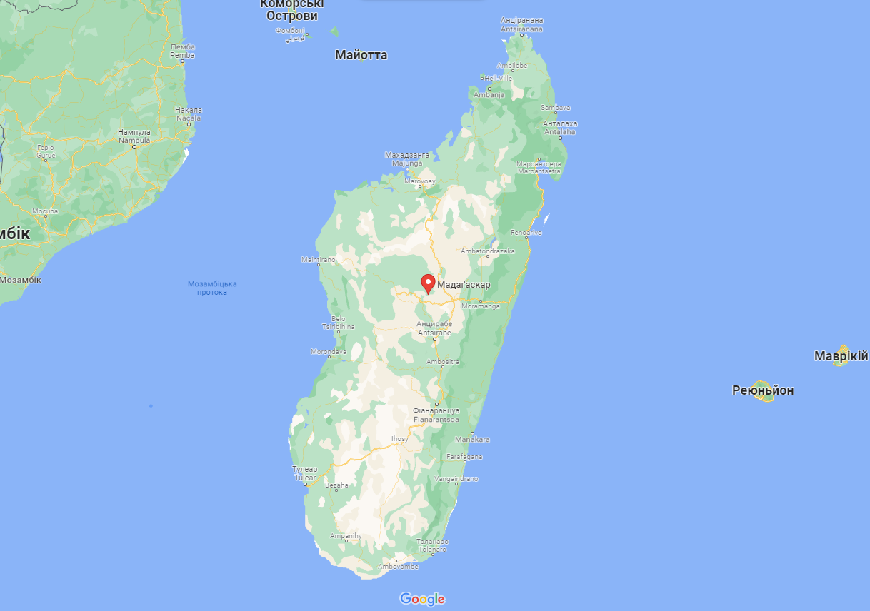 Судно затонуло возле берегов Мадагаскара