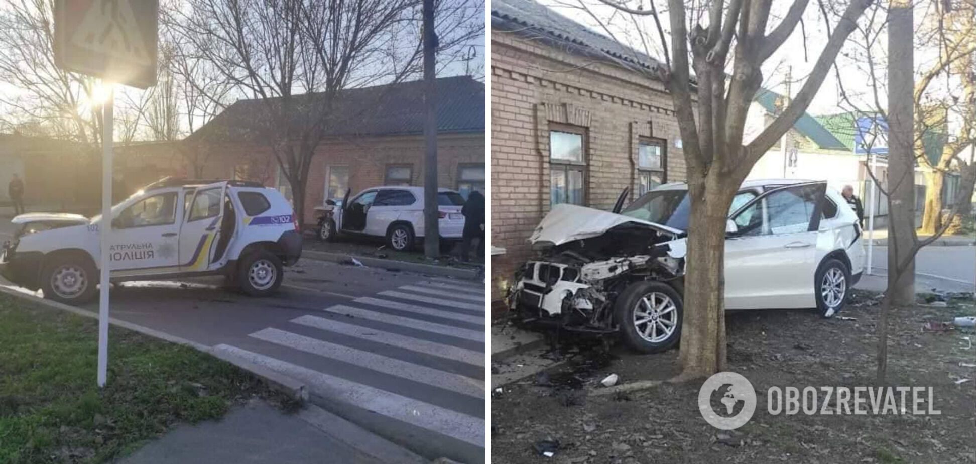 Авто Renault Duster патрульної поліції зіткнулося із BMW X5