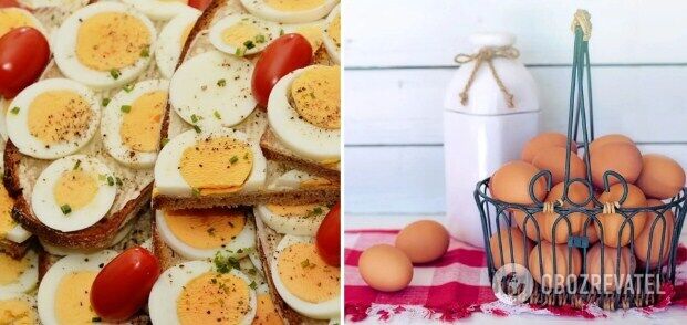 Вареные яйца для салата