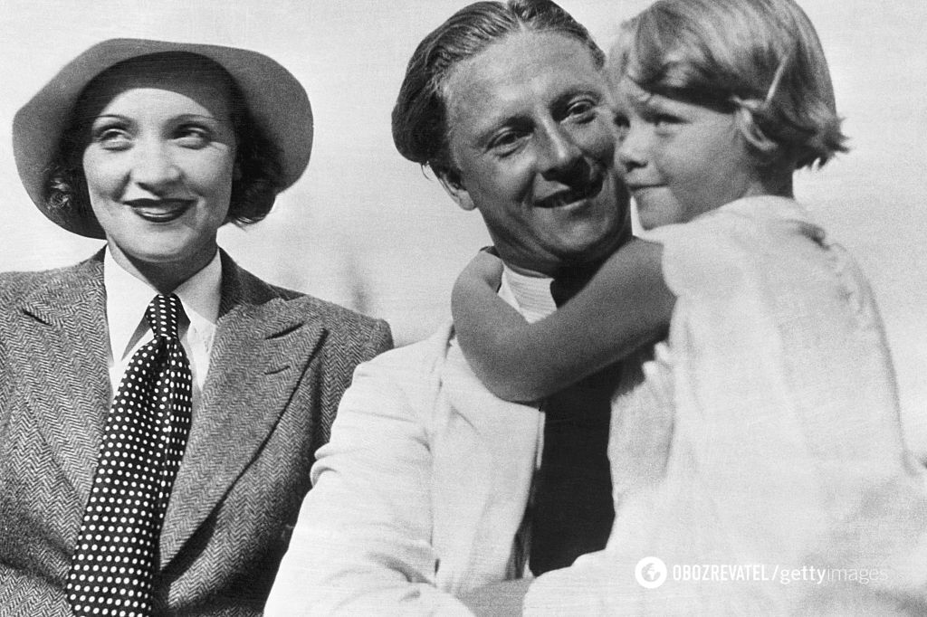 Марлен с мужем Рудольфом Зибером и дочерью Марией.