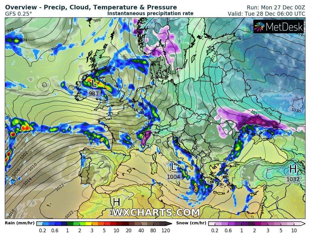 В Україні домінуватимуть морози та хуртовини: прогноз погоди на вівторок