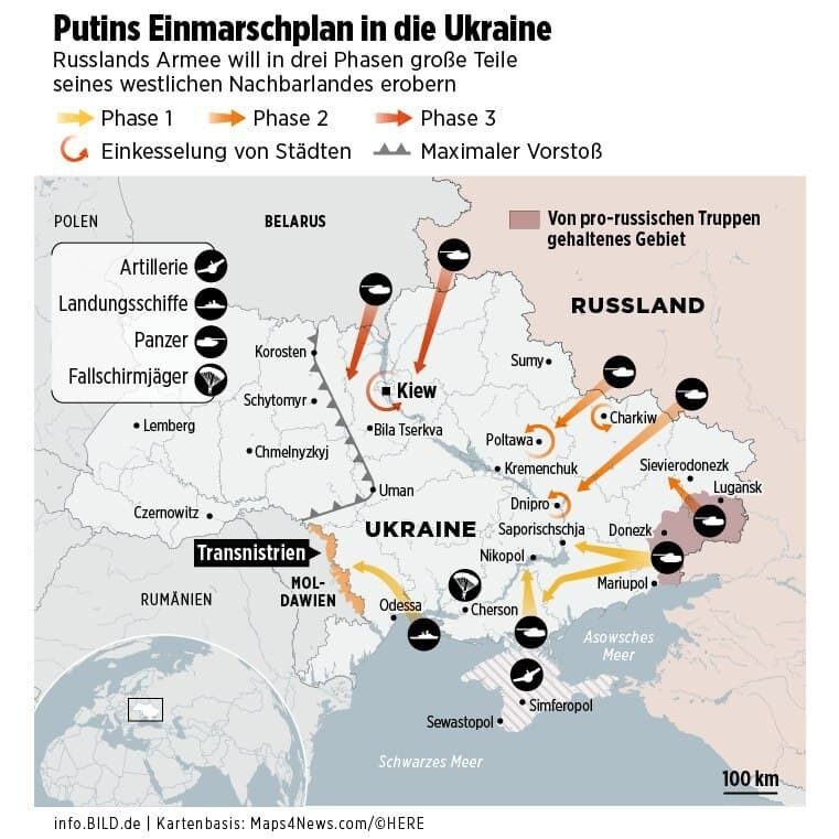 План нападения России на Украину