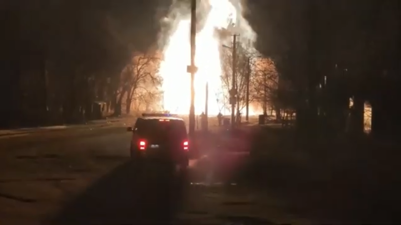 Взрыв газа в Луганске