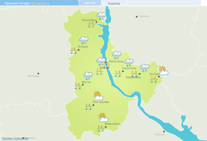 Погода в Киевской области