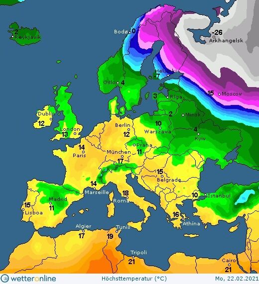 Погода в Украине 22 февраля