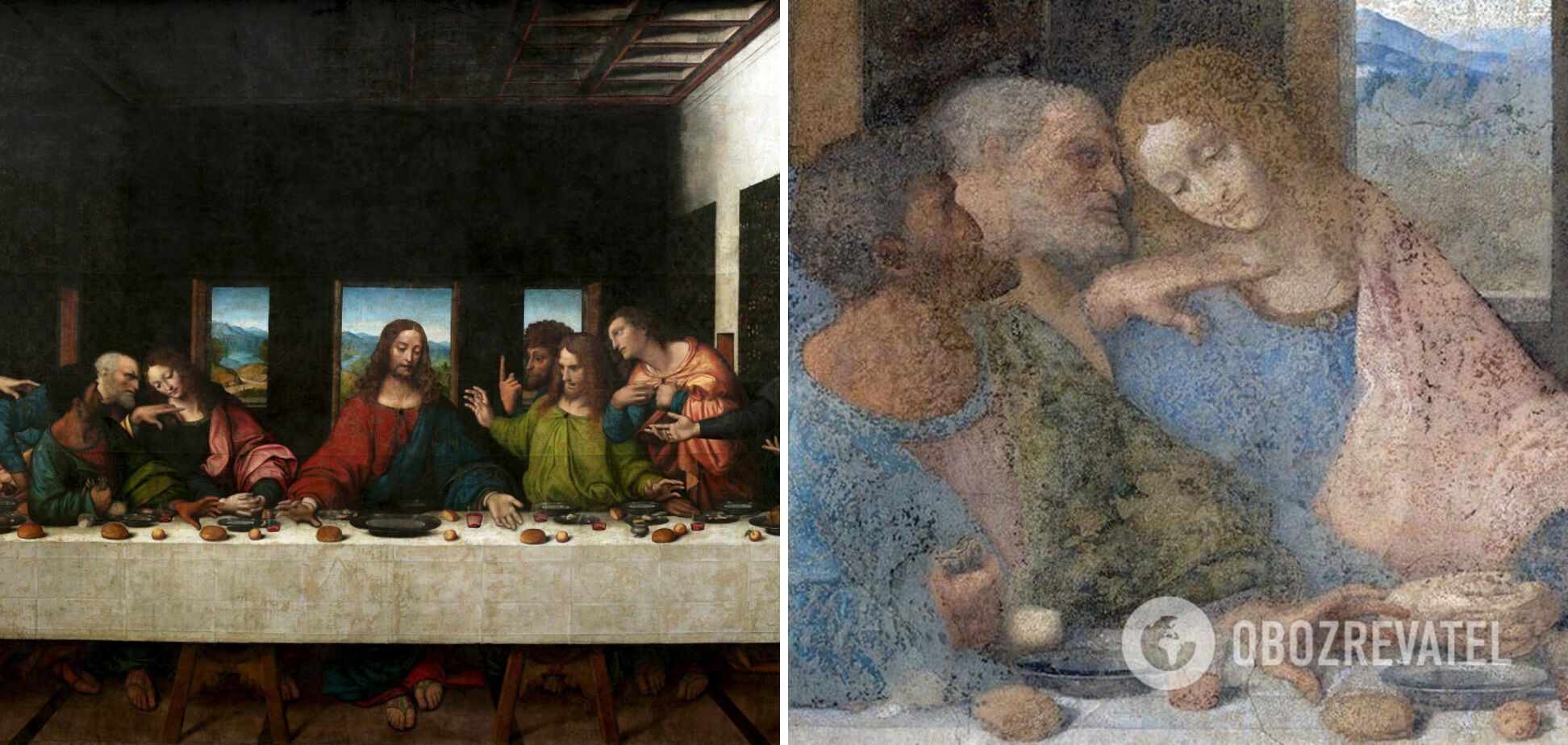 Леонардо да Винчи вместо апостола изобразил женщину.