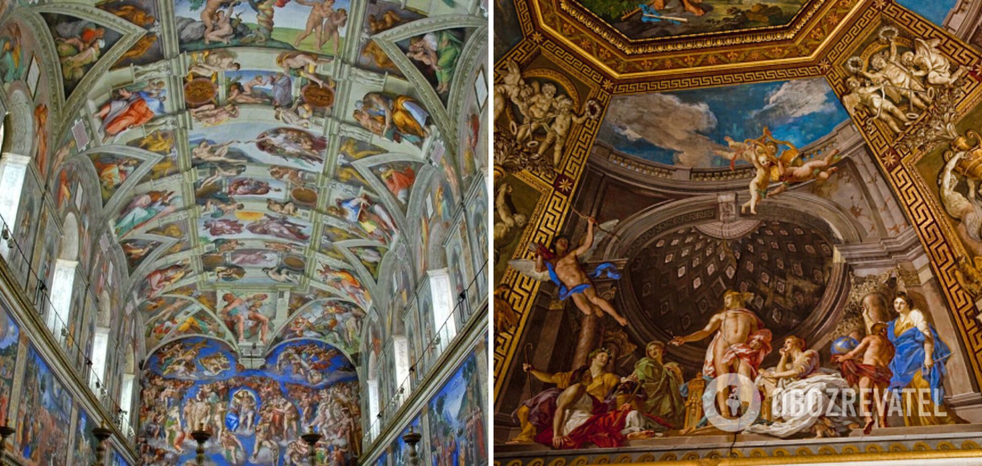 Найвідоміші фрески Мікеланджело зображені в Сікстинській капелі