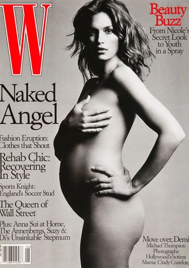 Модель Синди Кроуфорд разделась для журнала W в июне 1999 года