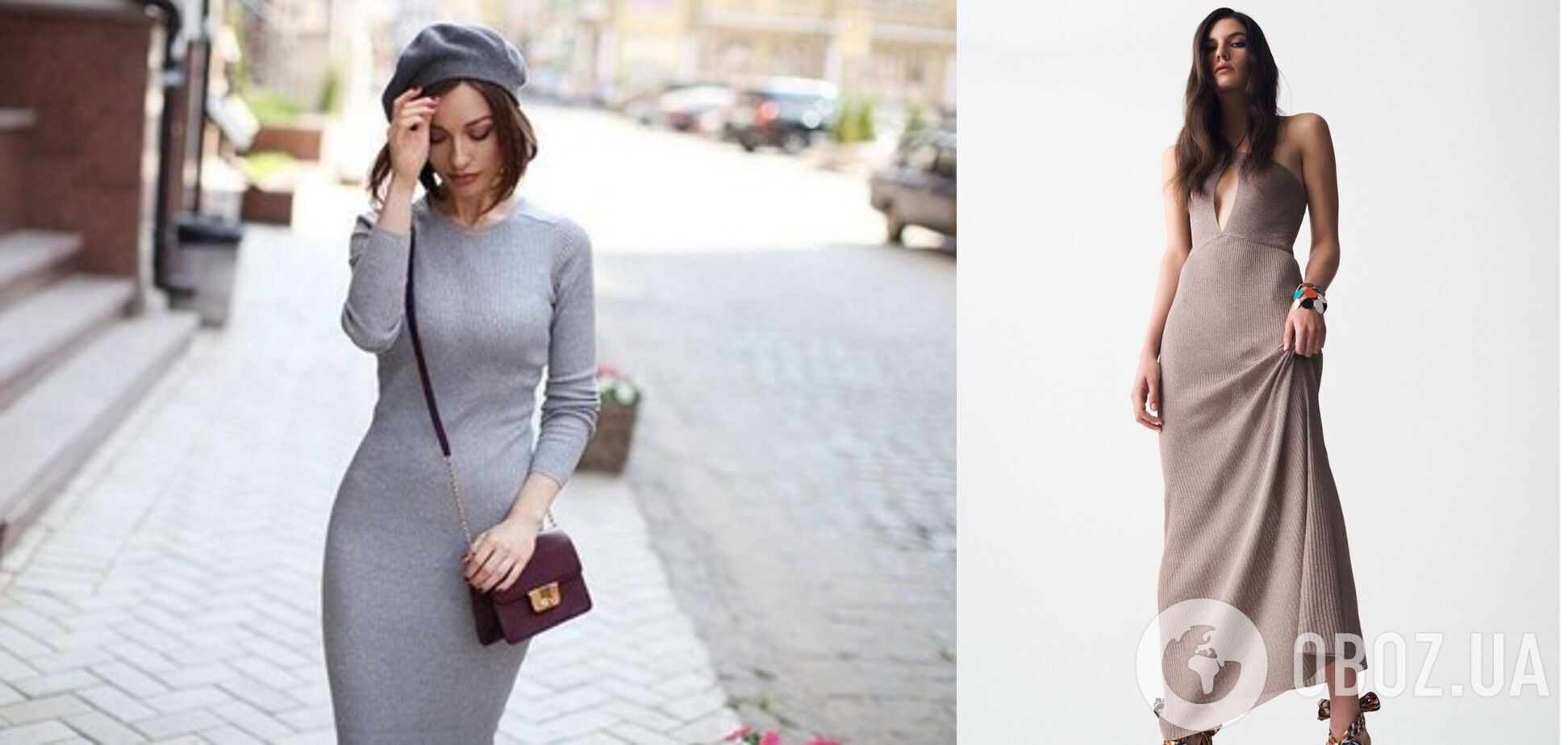 Минималистичные трикотажные платья – тренд весны 2021.