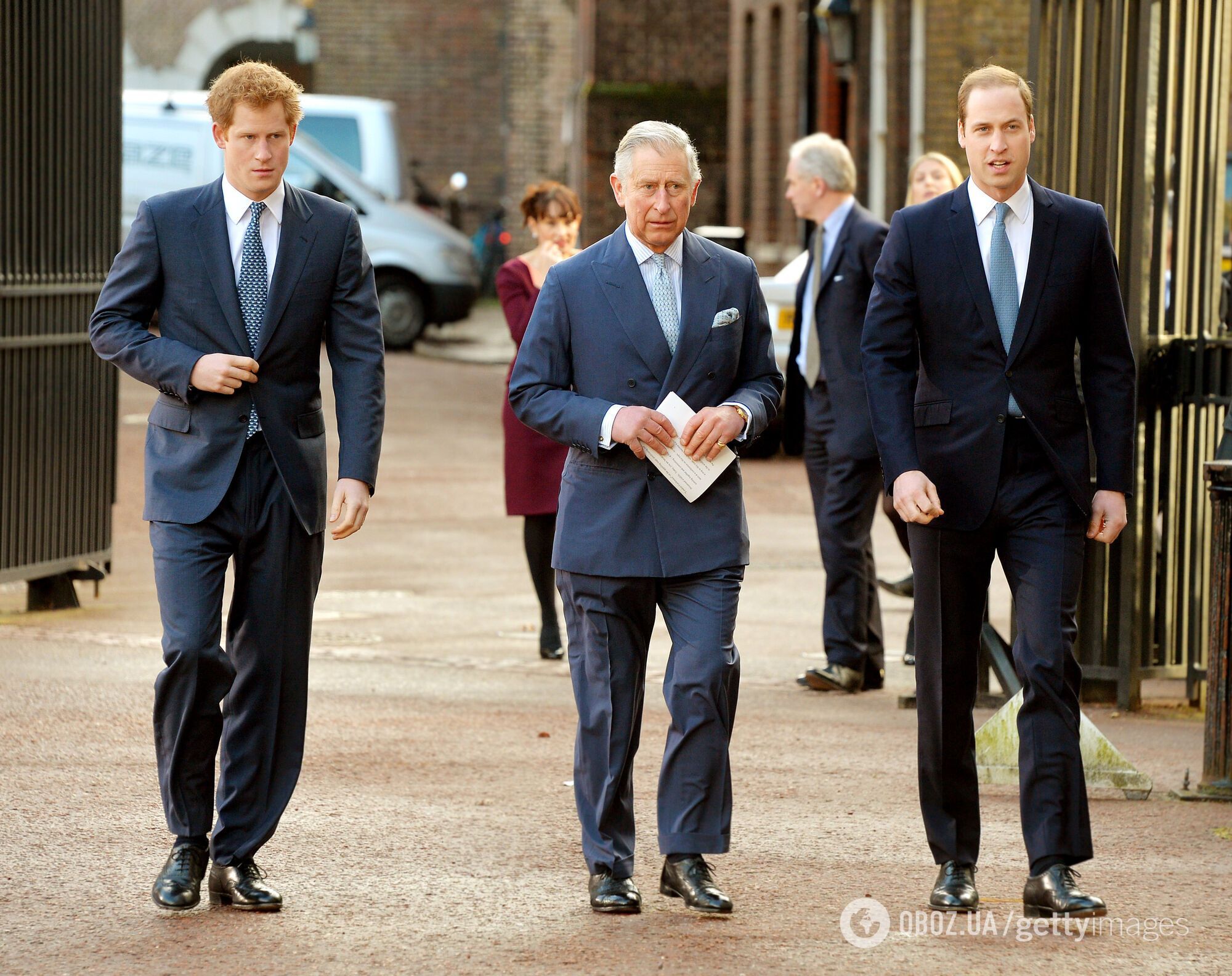 Принц Гарри, принц Чарльз и принц Уильям