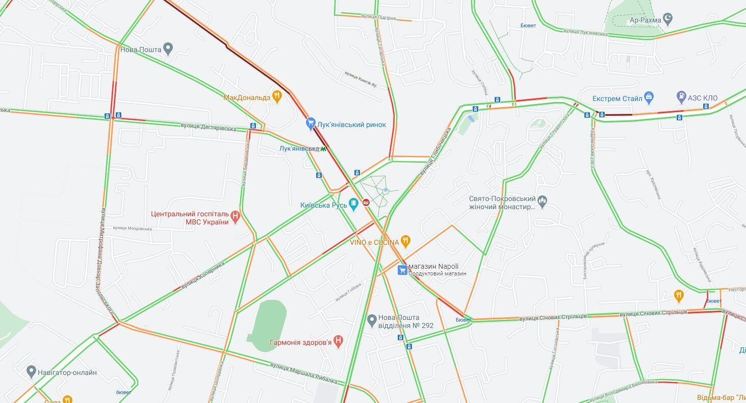 ДТП біля станції "Лук'янівська".