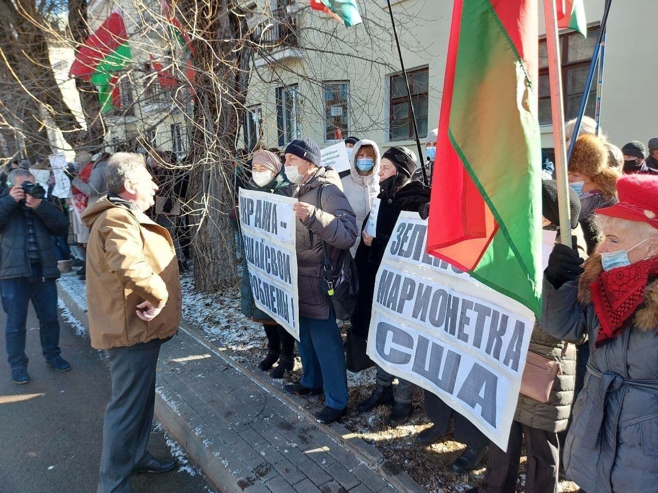 Мітинг під посольством України в Мінську