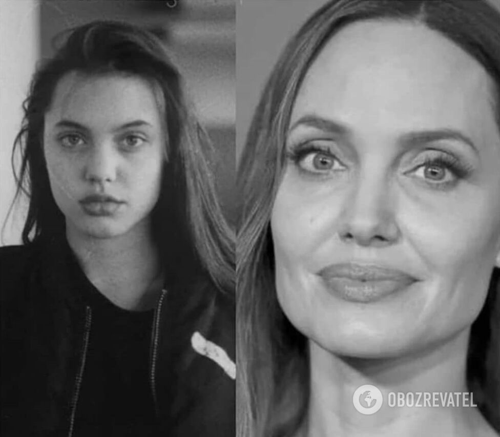 Анджеліна Джолі прибрала дитячу припухлість обличчя перед початком кар'єри в кіно