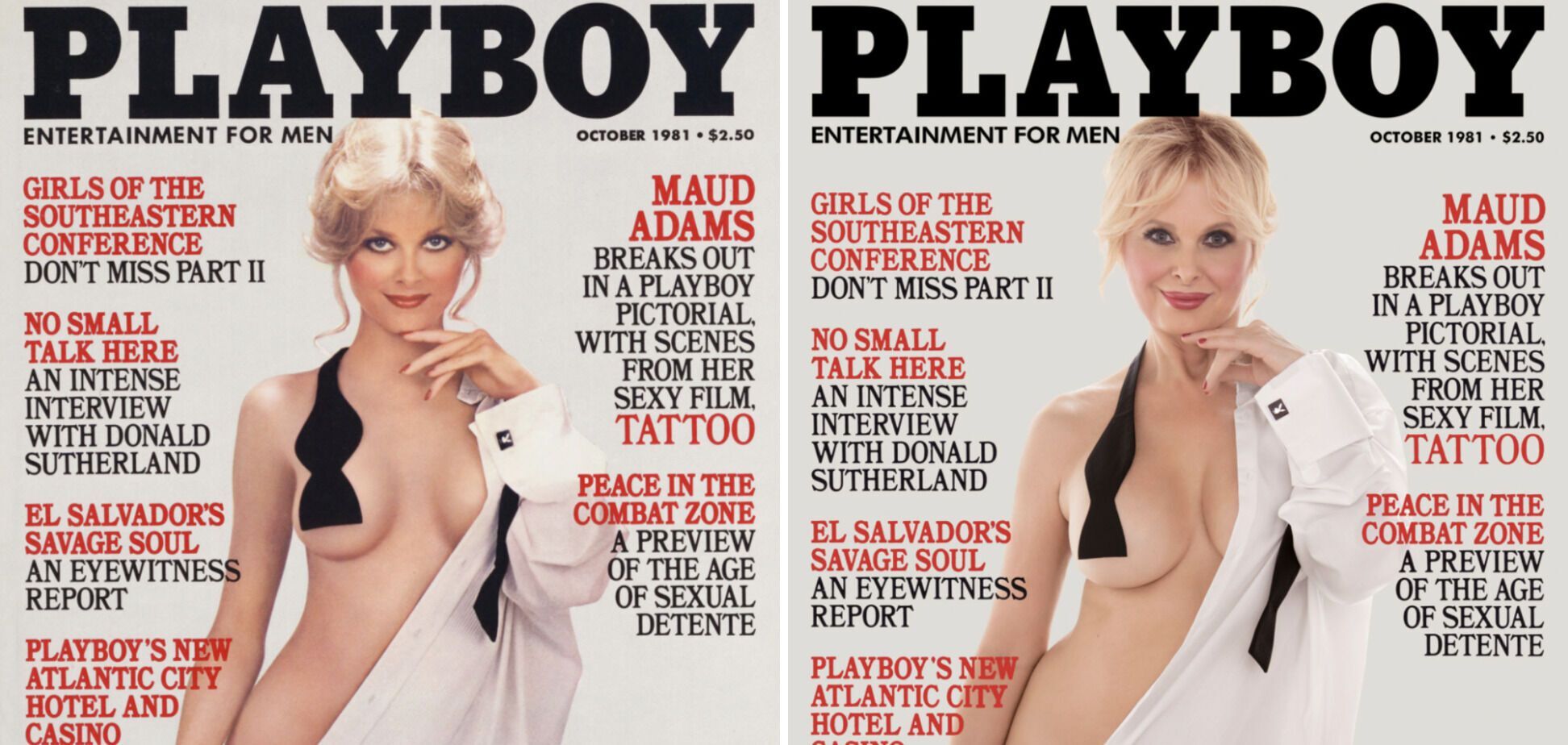 Журнал Playboy решил повторить обложку 1981 года.