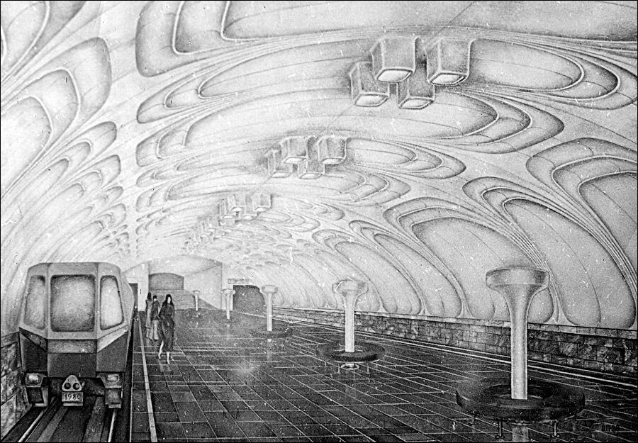 Один из вариантов оформления станции "Осокорки"