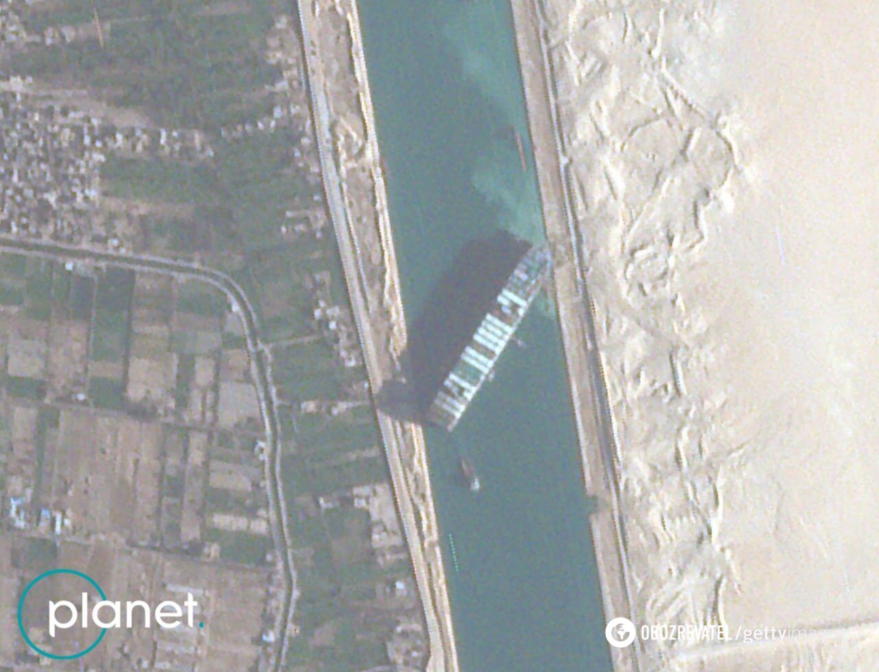 Суецький канал із космосу
