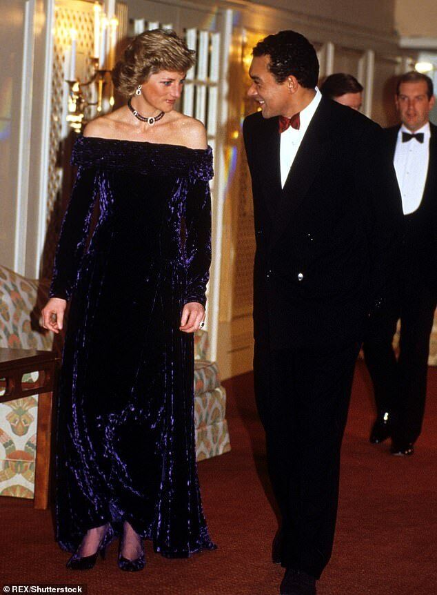 Брюс Олдфілд з принцесою Діаною в 1988 році.