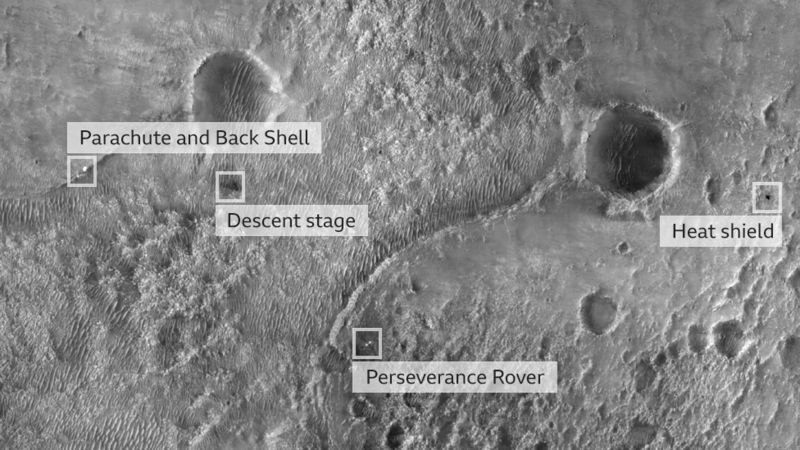 Перше зображення марсохід Perseverance зробив за допомогою камери High Resolution Imaging Experiment