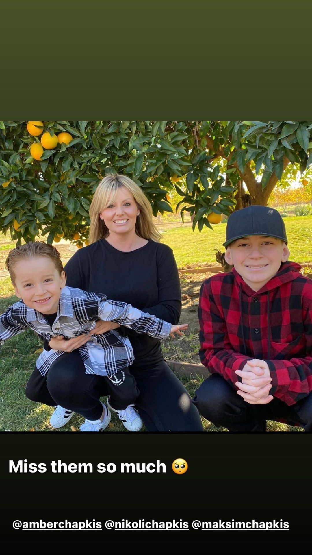 Супруга Грега Чапкиса и его сыновья.