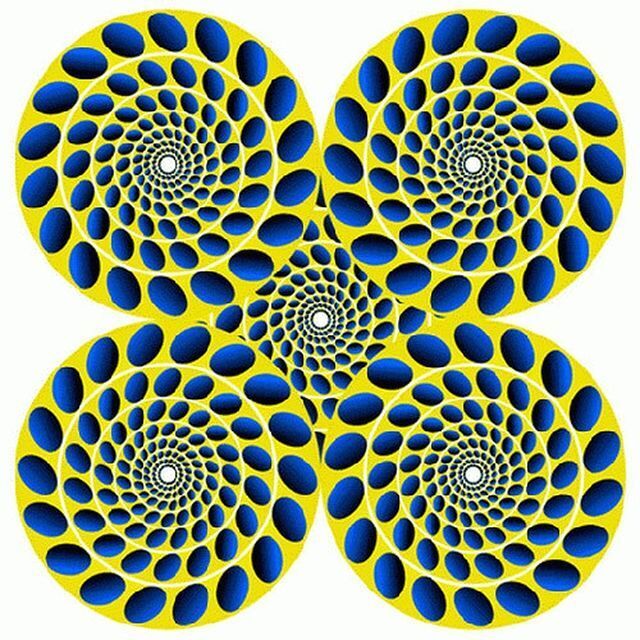 Оптическая иллюзия с колесами