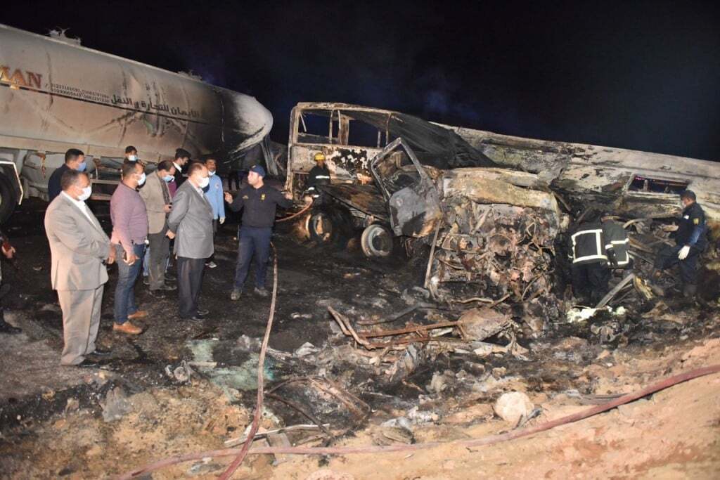В Египте произошло крупное ДТП: 20 человек сгорели заживо. Фото