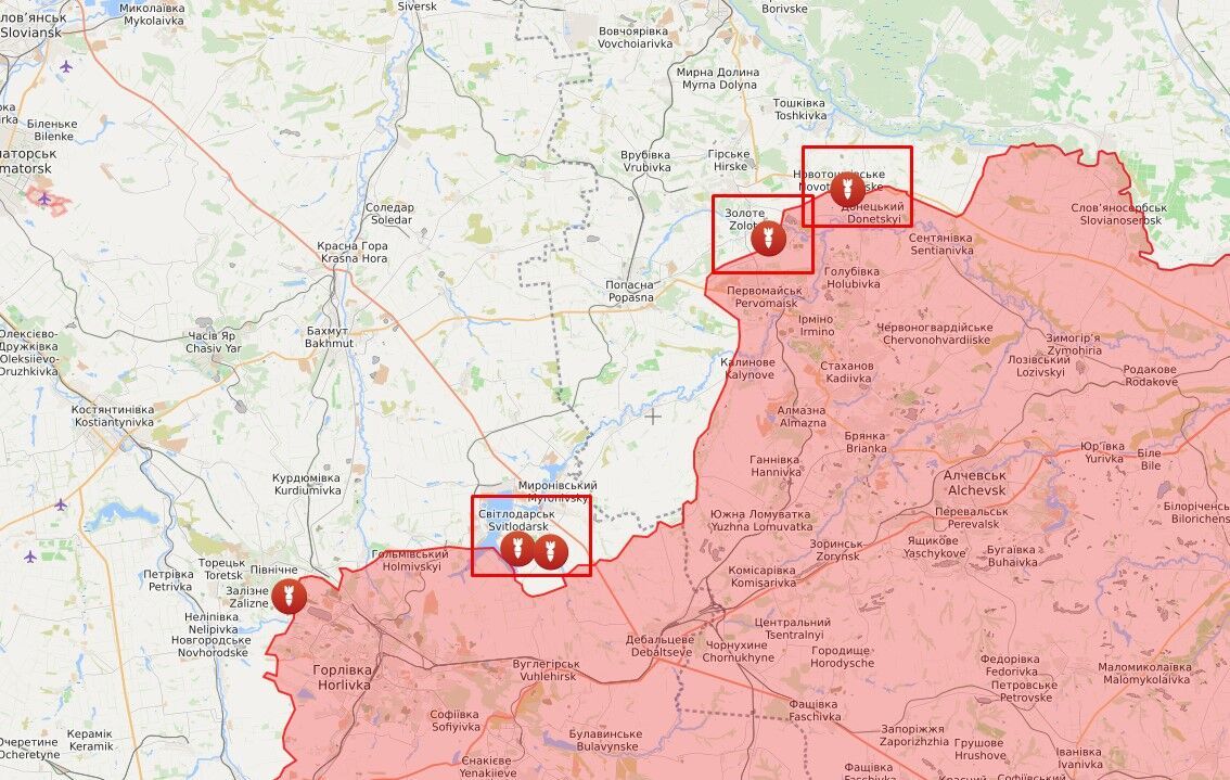 Обстріли в районі Золотого-4, Новотошківського і Світлодарська.