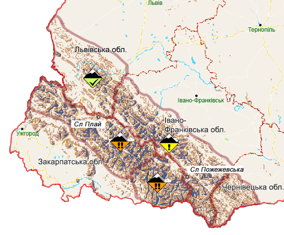 Рятувальники попередили про значну сніголавинну небезпеку в Карпатах 20 квітня