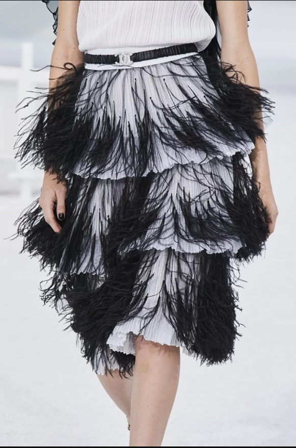 Юбка с перьями