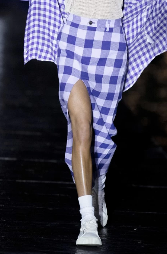 Длинная юбка в клетку