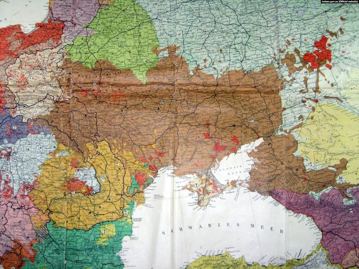 "Карта украинских земель". Издательство "Новая украинская школа", Львов, 1928 год