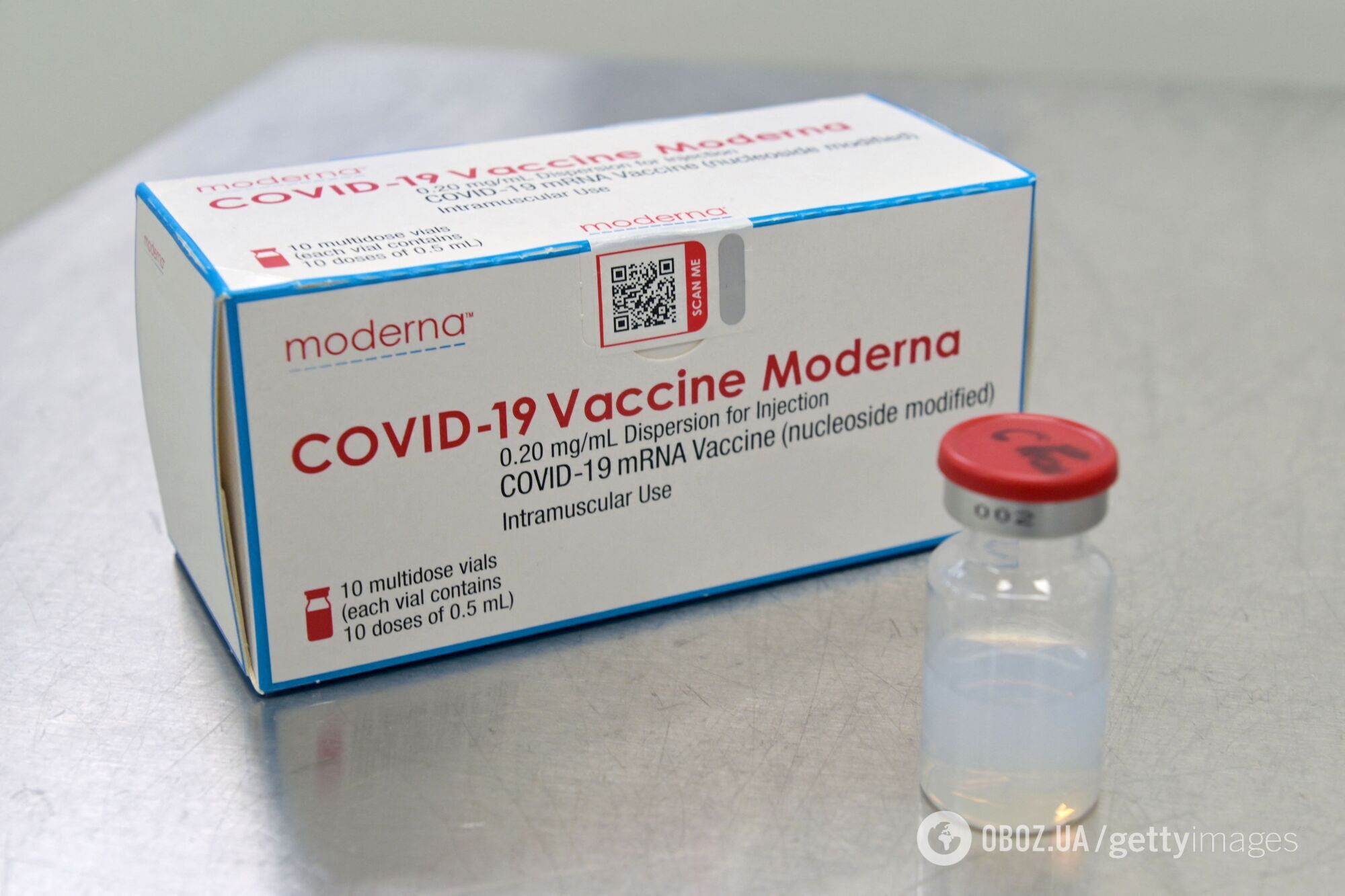 флакон с вакциной Moderna