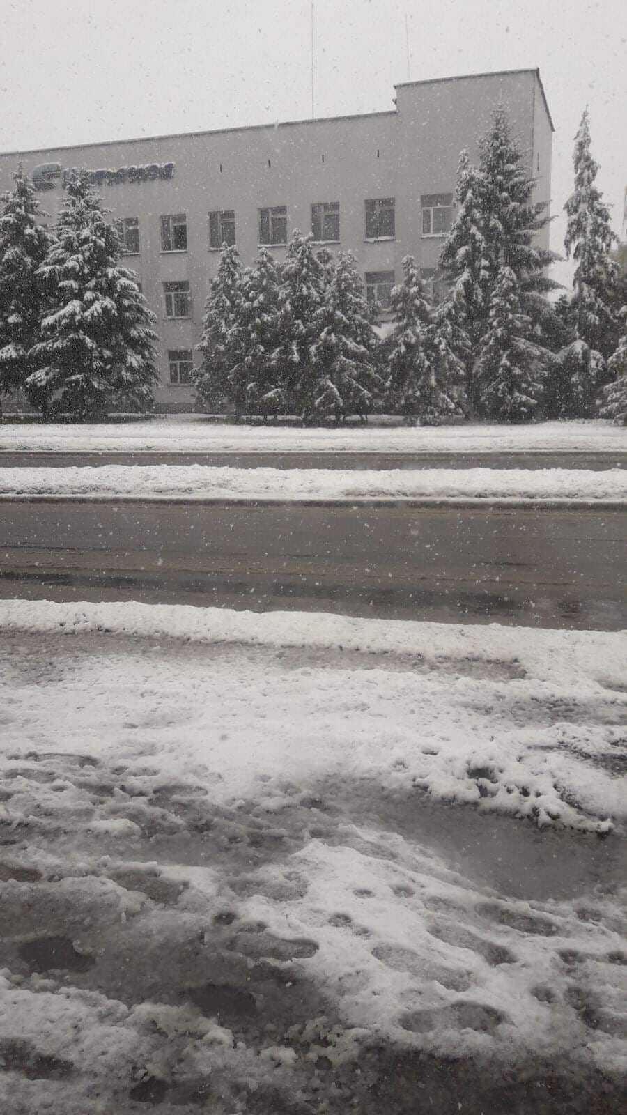 У Богуславі випав сніг.
