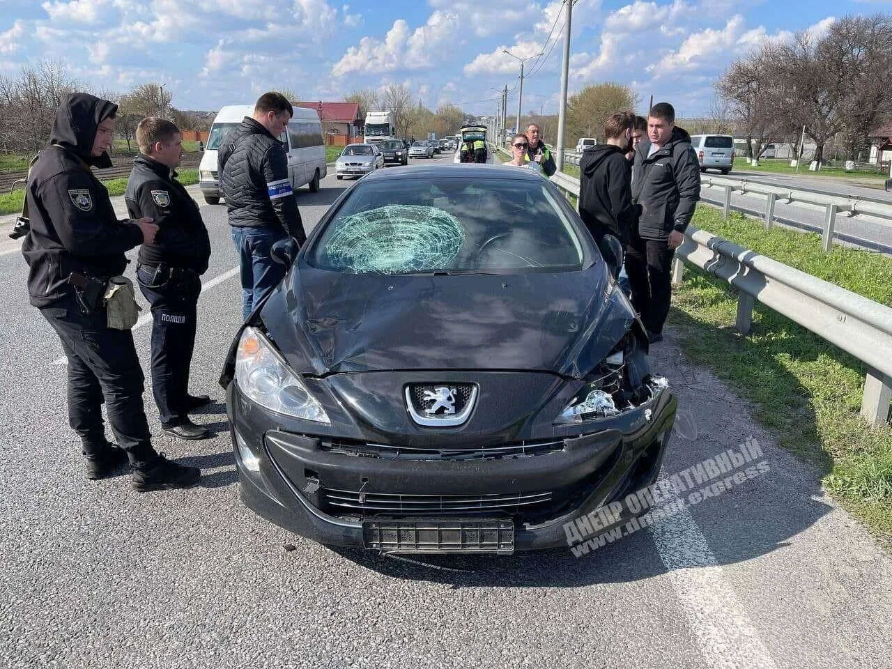 Поліція на місці ДТП.