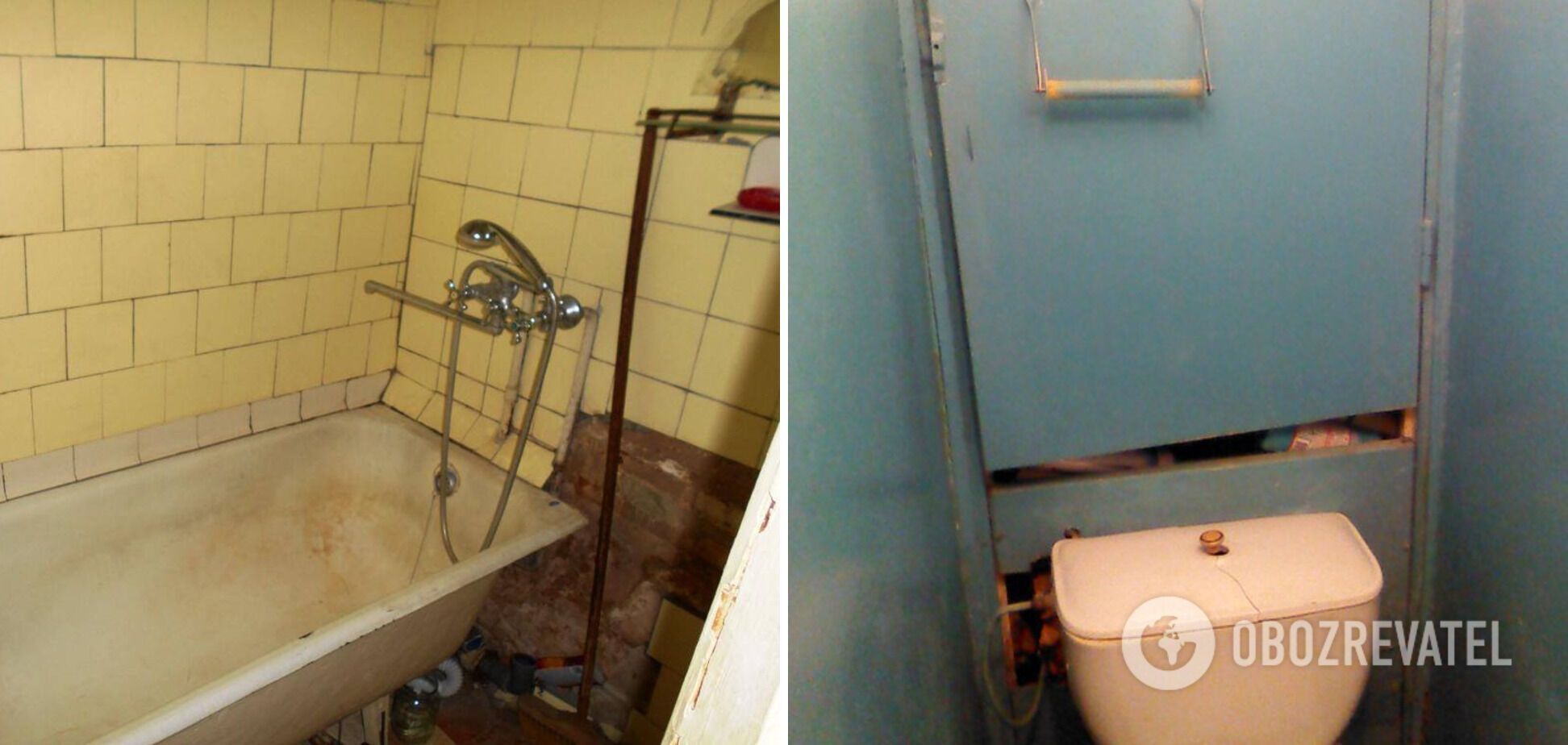 Ванная комната в СССР выглядит жутко.