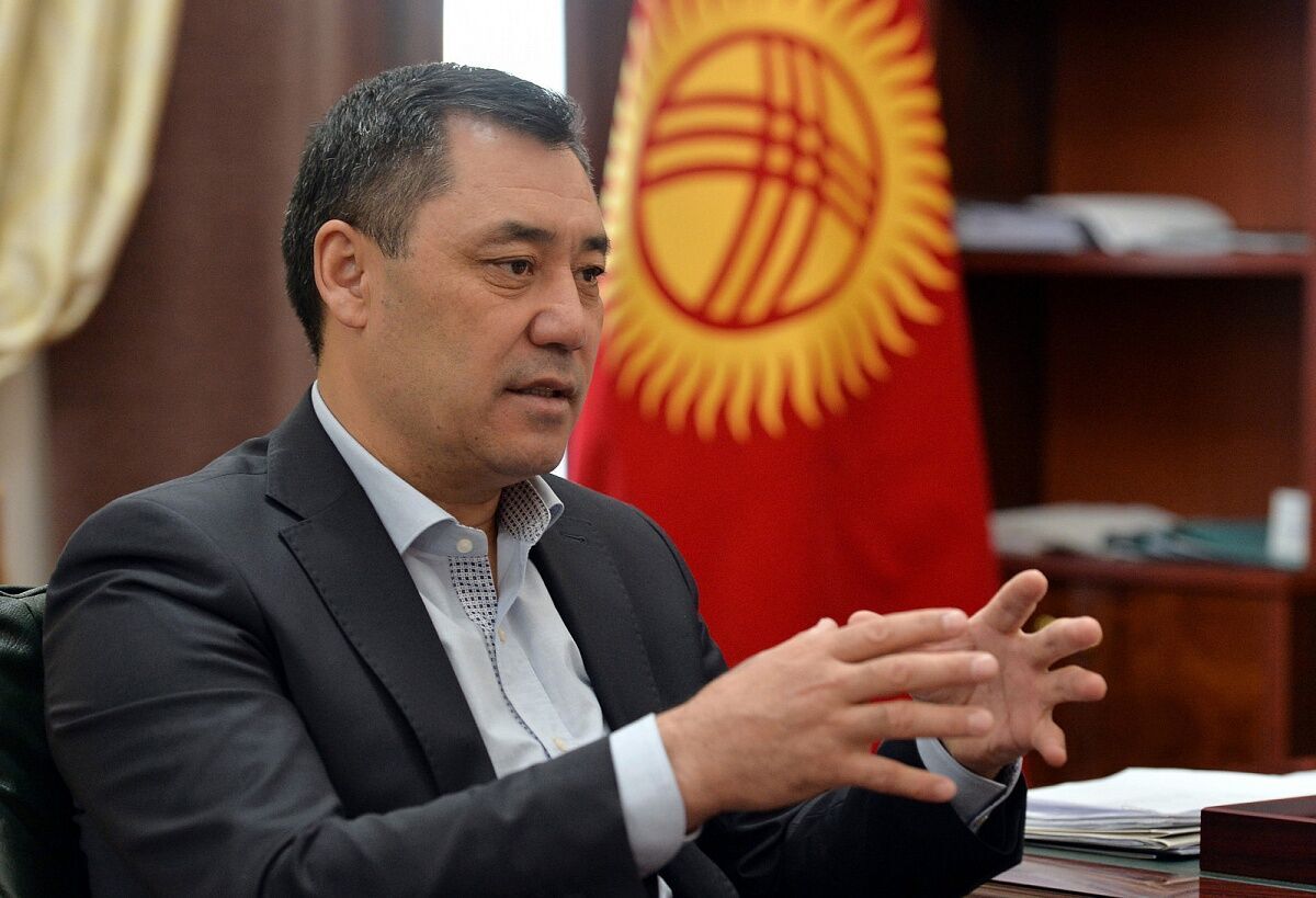 Президент Кыргызстана Садыр Жапаров .