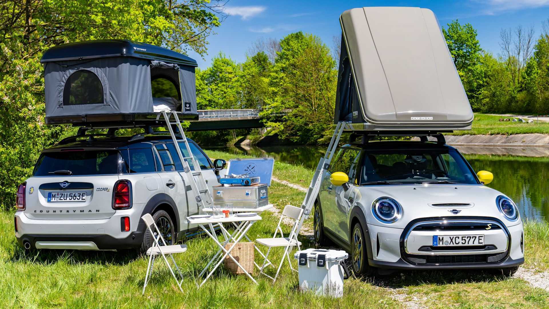 Mini Countryman All4 та Cooper SE з наметами