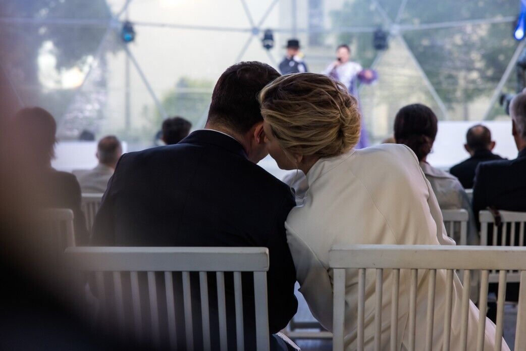 Зеленська з чоловіком на взяла участь у нагородженні.