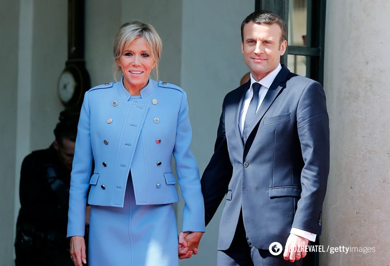 Президент Франции Эммануэль Макрон с женой на инаугурации