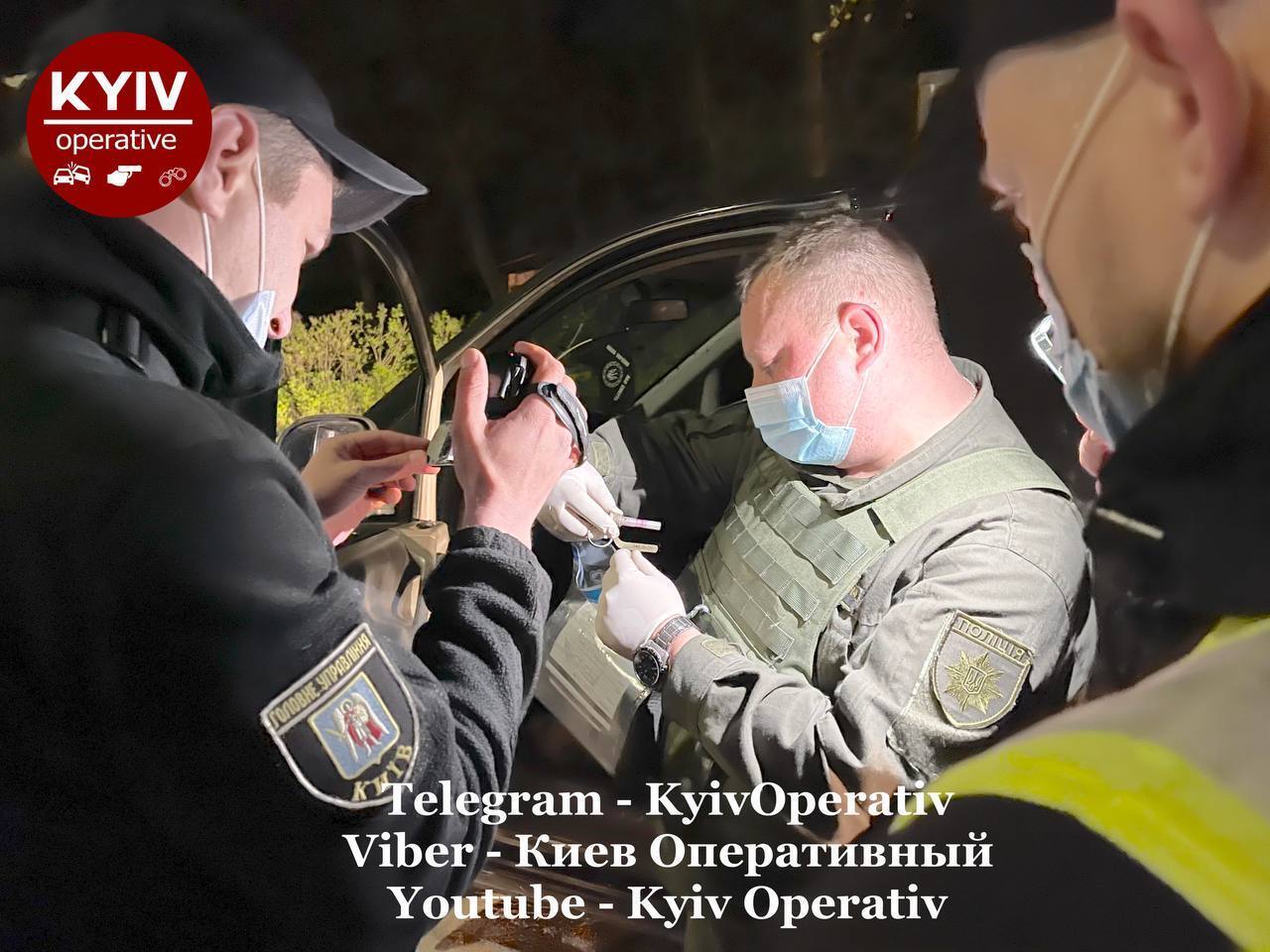 У Києві затримали нетверезого водія без прав із гранатою в авто. Фото