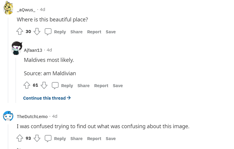 Часть пользователей предположили, что на фото запечатлены Мальдивы