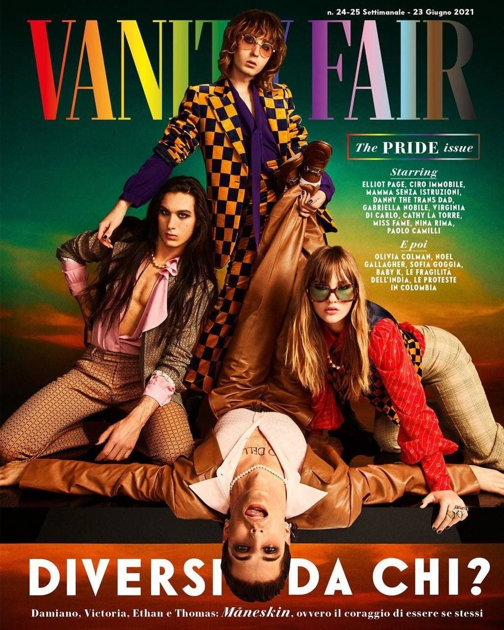Maneskin украсили обложку глянцевого журнала Vanity Fair Italia