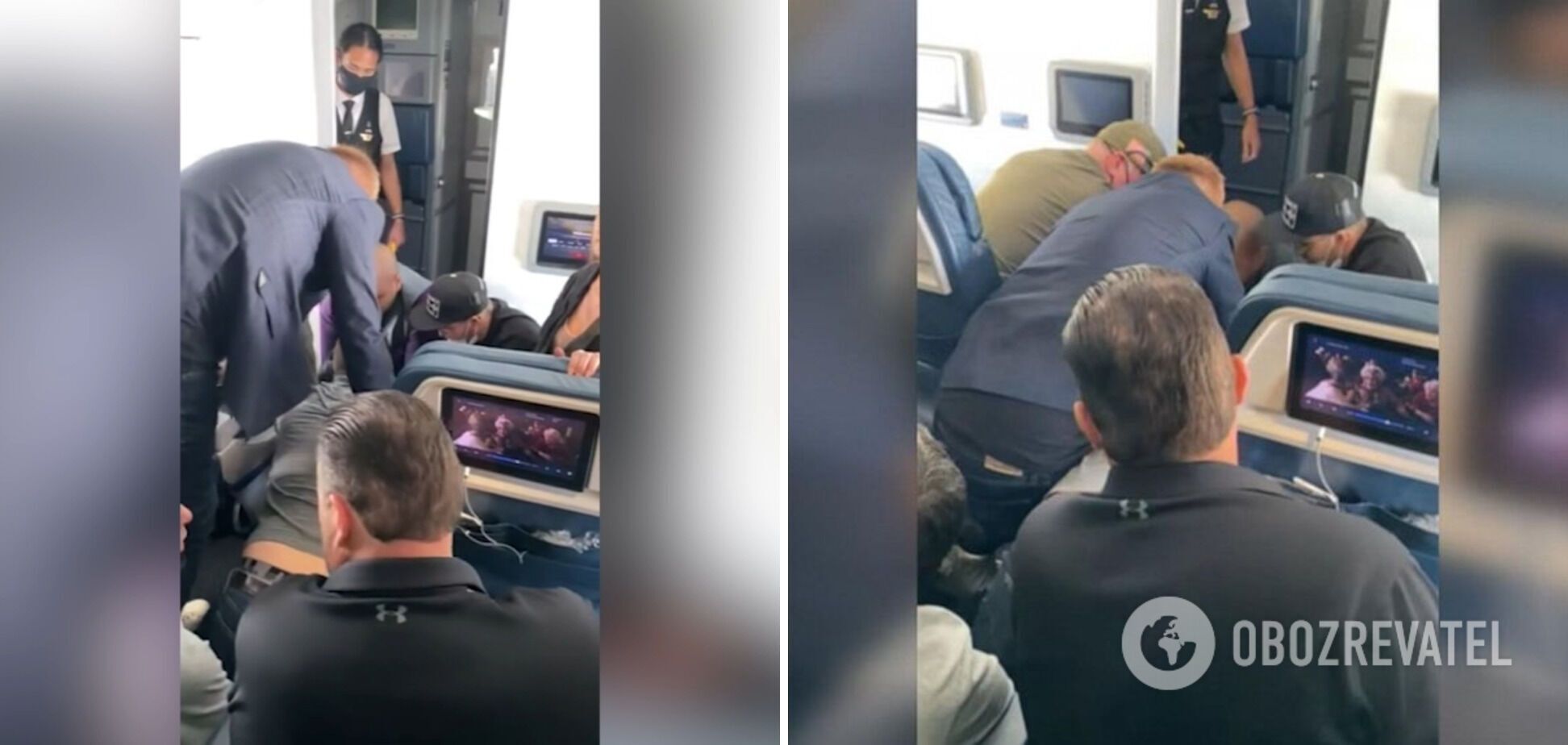 Мужчина пытался открыть дверь самолета во время полета