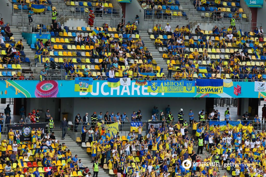 Українці підтримали збірну в Румунії.