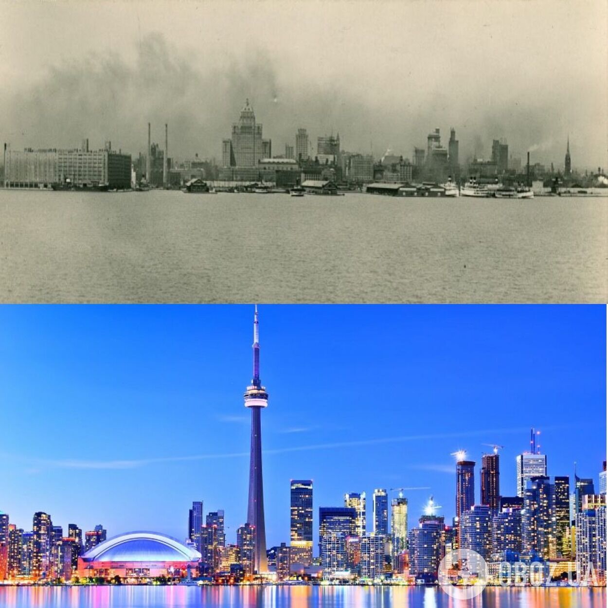 Торонто в 1930 году и сейчас