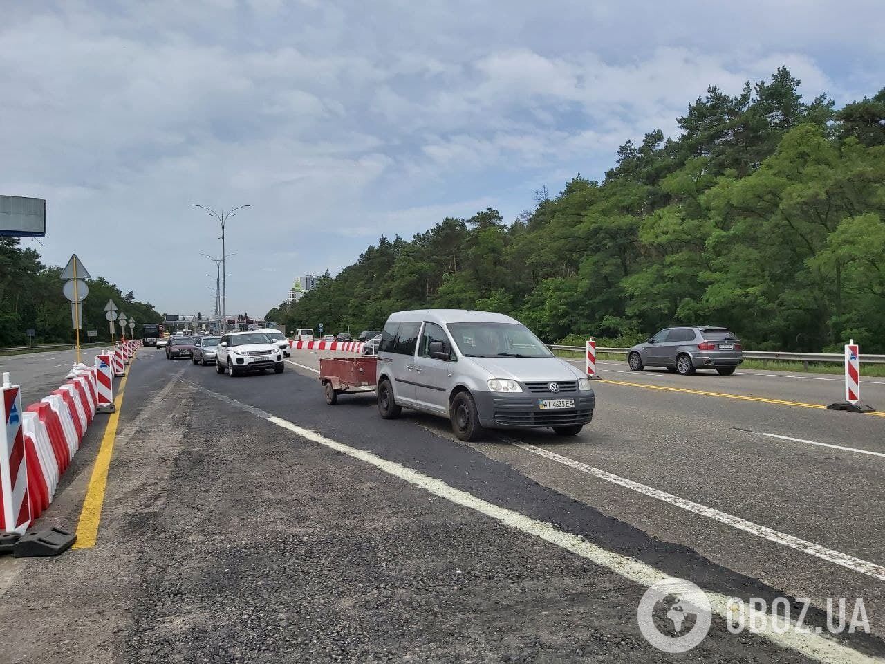 Пробка на Бориспольском шоссе.