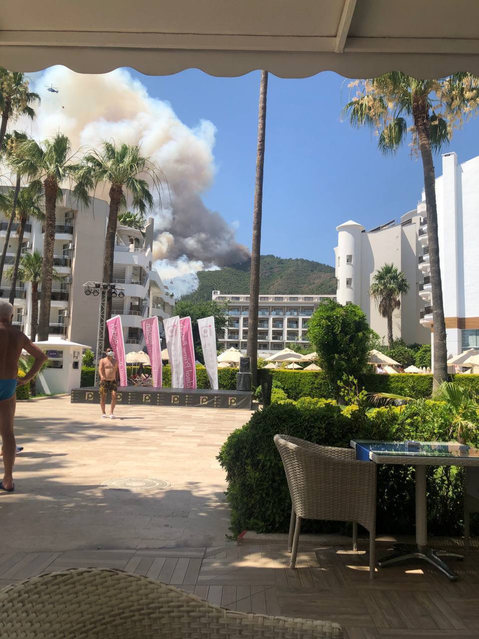 Пожар на турецком курорте