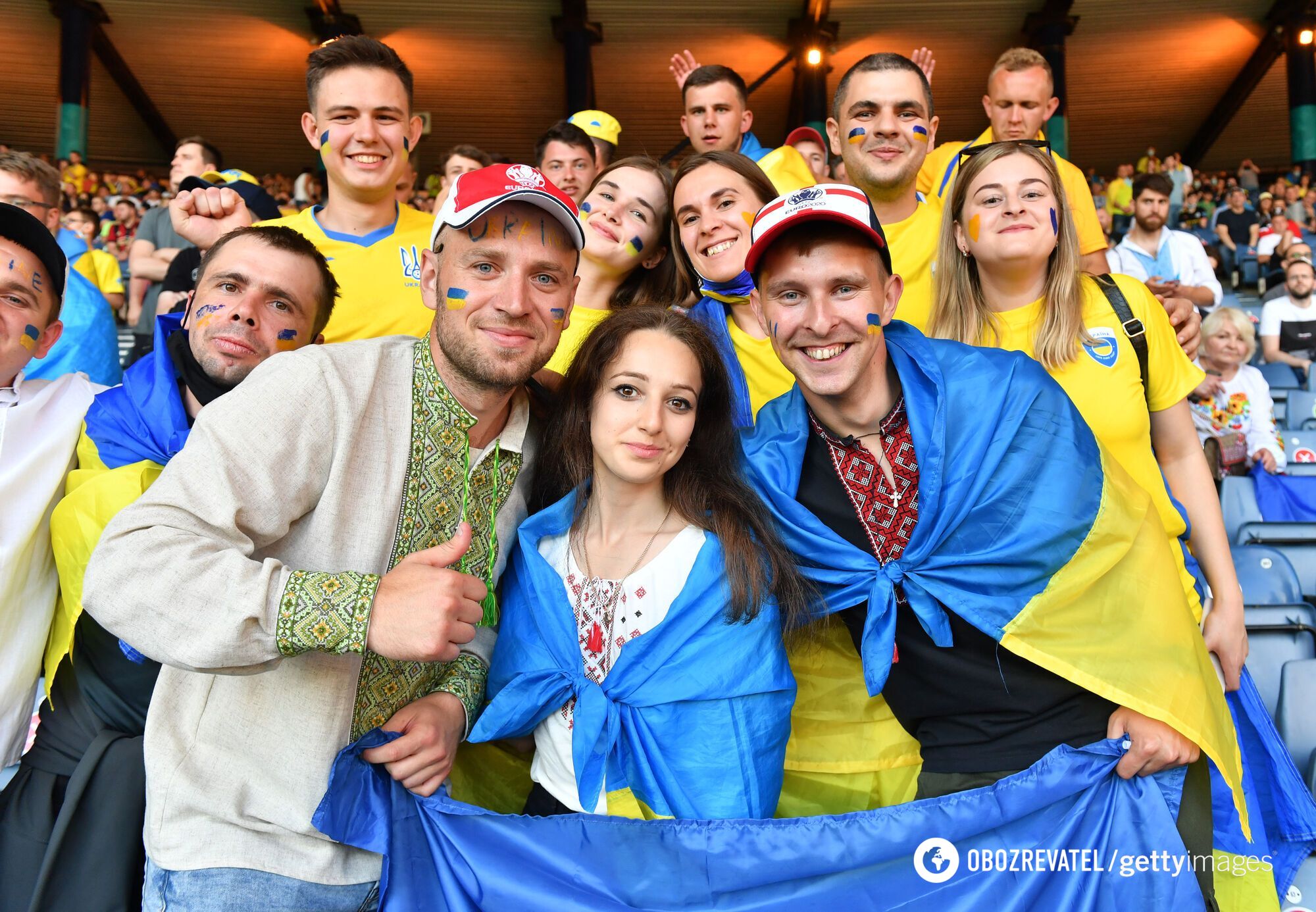 Болельщики сборной Украины.