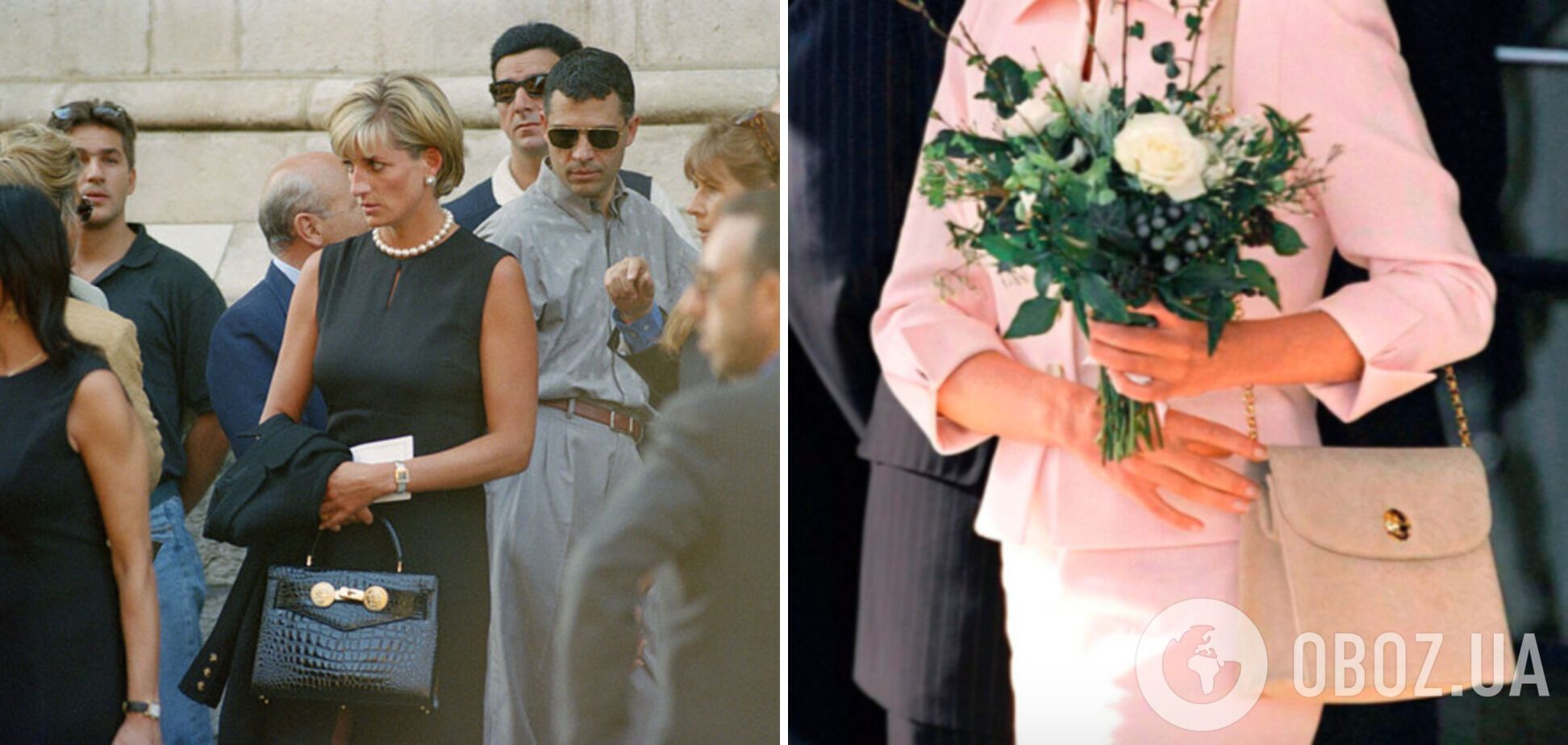 Принцесса Диана с сумками от Versace