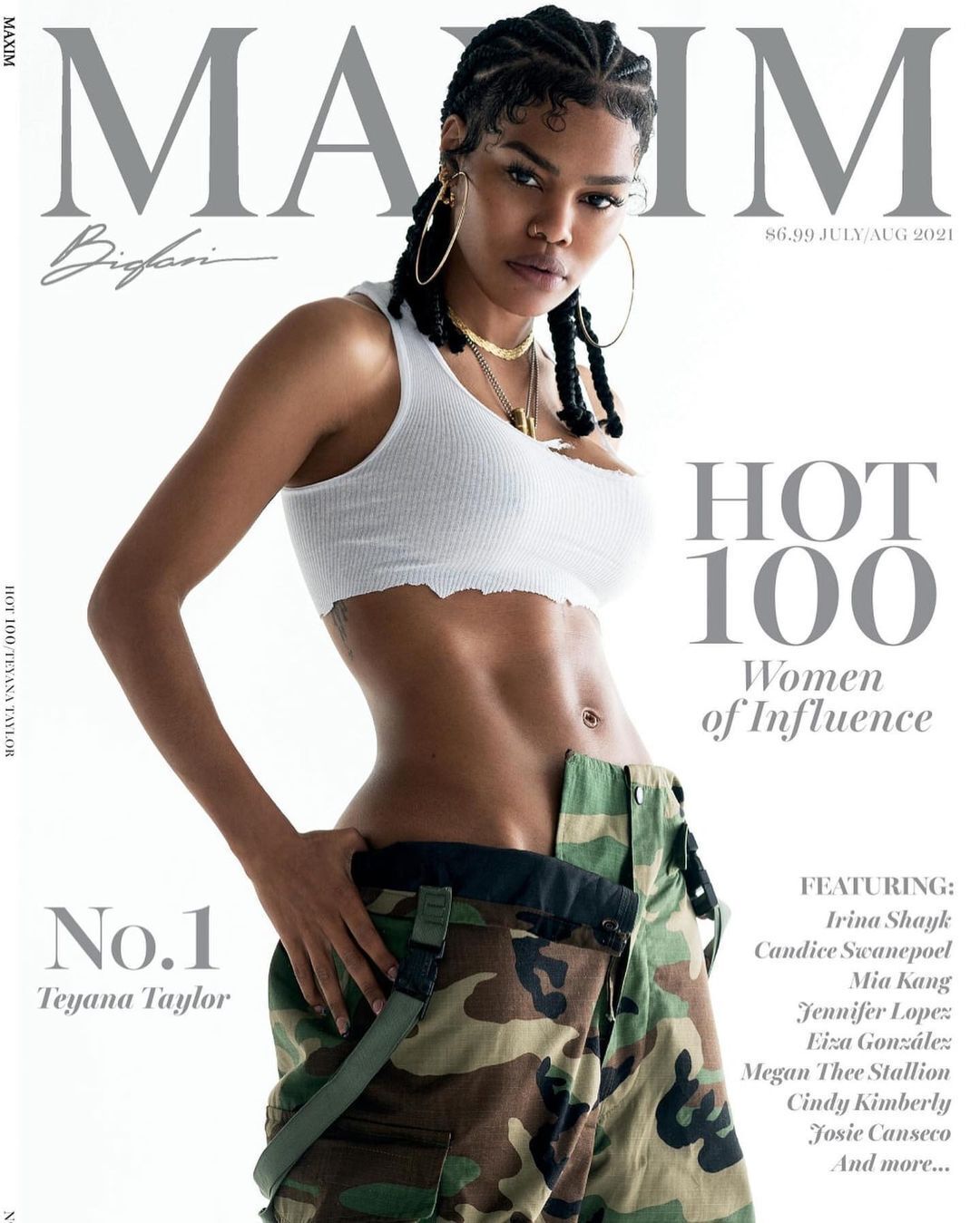 Тейяна Тейлор украсила обложку журнала Maxim